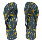 Saxophone Music Note Pattern Flip Flops