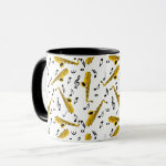 Saxophone Music Note Pattern Mug