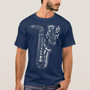 Saxophone Music Notes Instrument Musician Saxophon T-Shirt