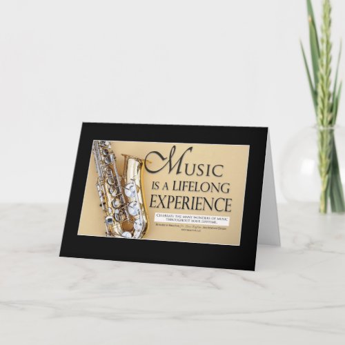 Saxophone Music Quote Greeting Cards