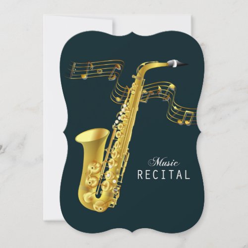 Saxophone Music Recital Invitation