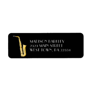 Saxophone Music Teacher Label