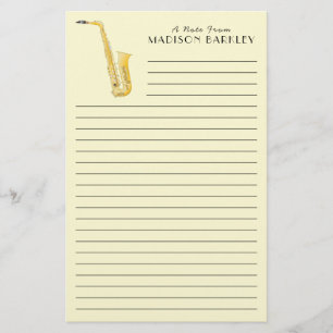 Saxophone Music Teacher Stationery