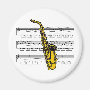 Saxophone musical 13 B Magnet