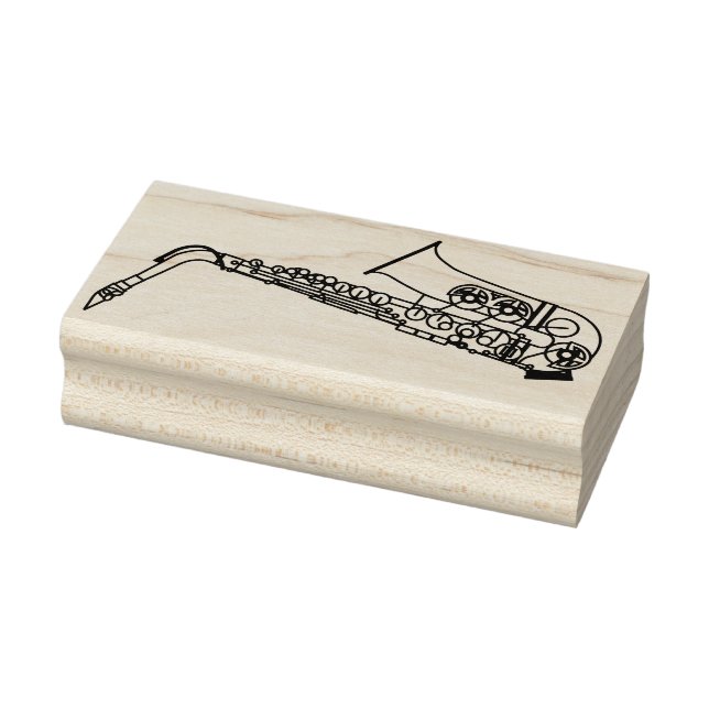 Saxophone Musician Band Teacher Rubber Stamp (Stamp)