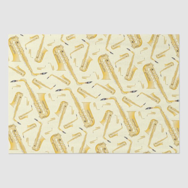 Saxophone Musician Band Teacher Wrapping Paper (Front)