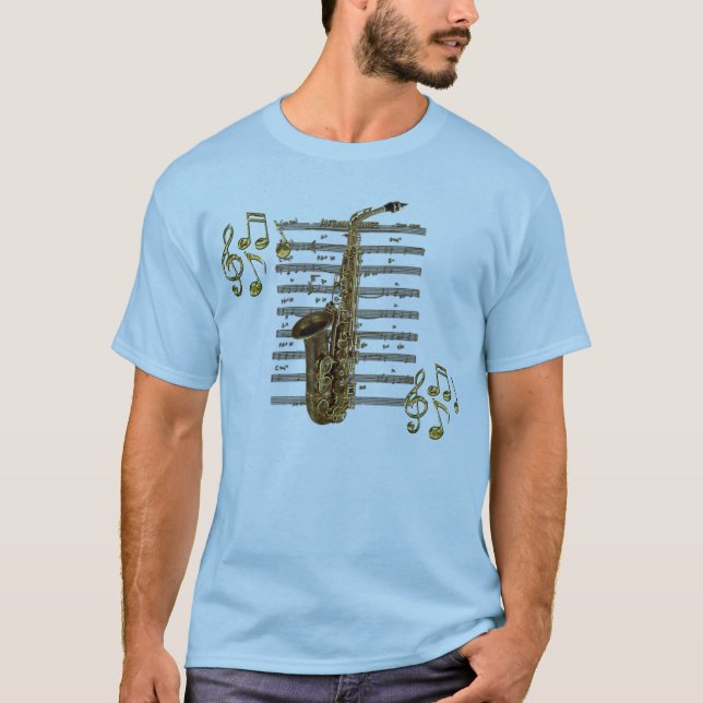 SAXOPHONE Musician Music Lover T-Shirt (Front)