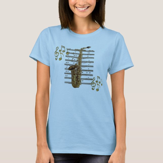 SAXOPHONE Musician Music Lover T-Shirt (Front)