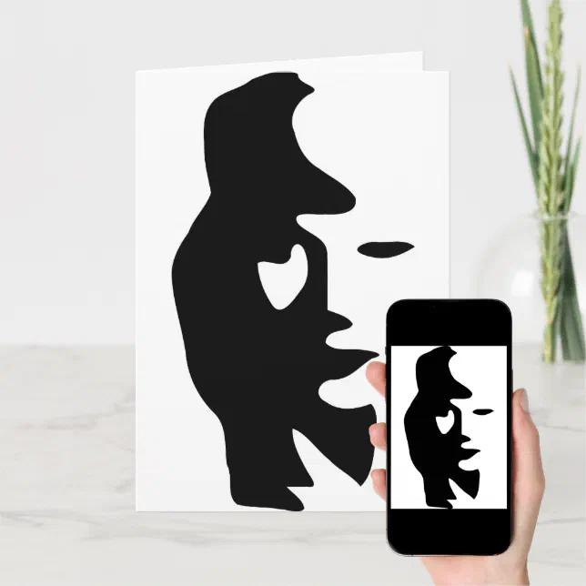 Saxophone Or Woman Optical Illusion Card Zazzle