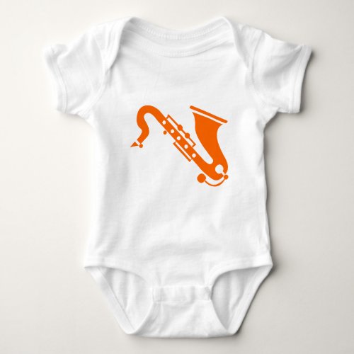 Saxophone _ Orange Baby Bodysuit