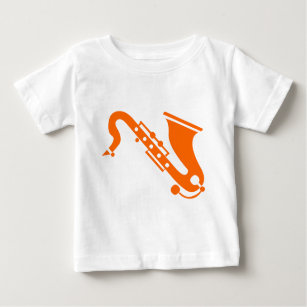 Saxophone - Orange Baby T-Shirt