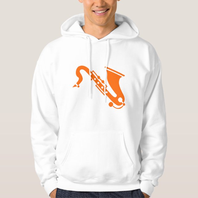 Saxophone - Orange Hoodie (Front)