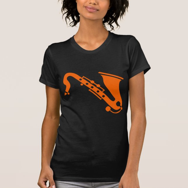Saxophone - Orange T-Shirt (Front)
