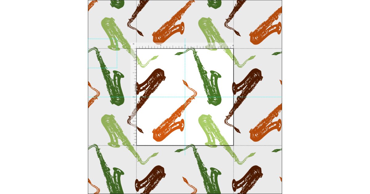 Saxophone Pattern Fabric
