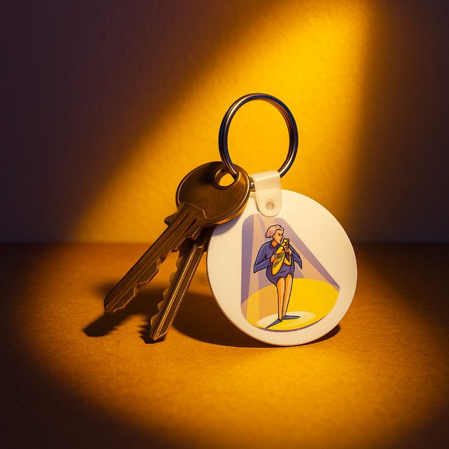 Saxophone Performer Under Spotlight Keychain (Creator Uploaded)