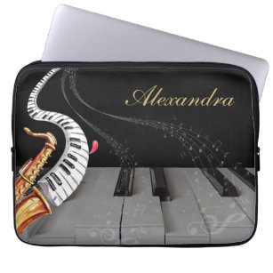 Saxophone Personalized  Laptop Sleeve
