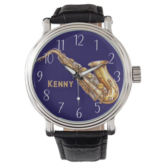 Saxophone Personalized Watch (Front)