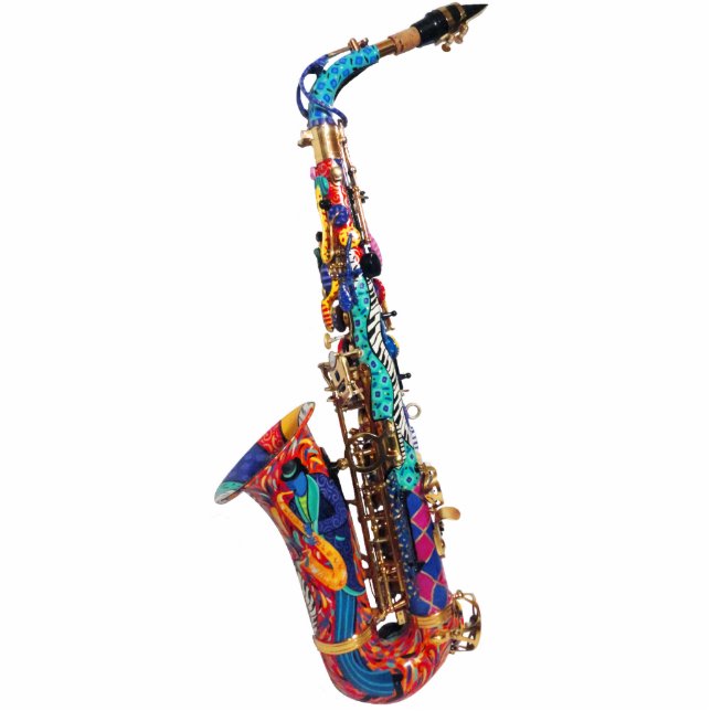 Saxophone Photo Print Acrylic Sculpture Gift (Front)
