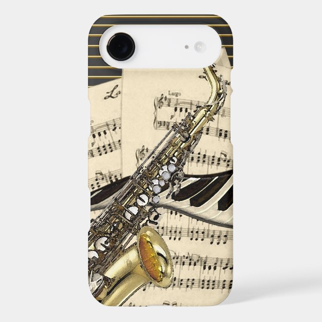 Saxophone & Piano Music Case-Mate iPhone Case (Back)
