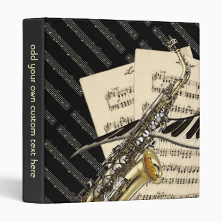 Saxophone & Piano Music Design Personalized Binder