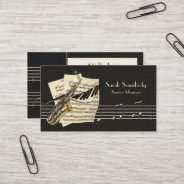 Saxophone & Piano Music Profile Card at Zazzle