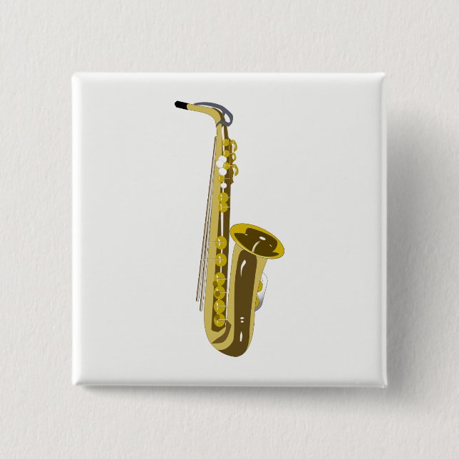 Saxophone Pinback Button (Front)