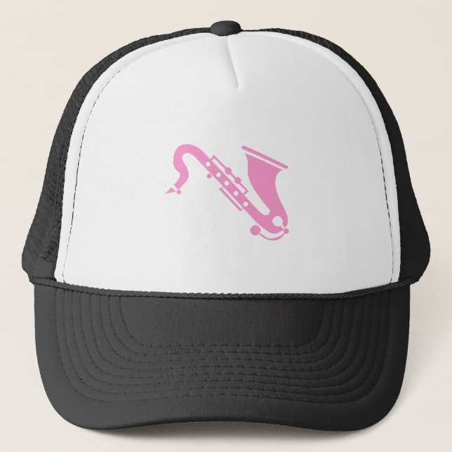 Saxophone - Pink Trucker Hat (Front)