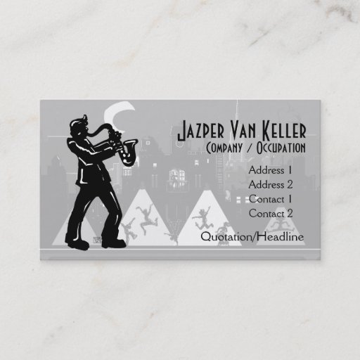 Customizable Saxophone Player Boogie Nights Business Card