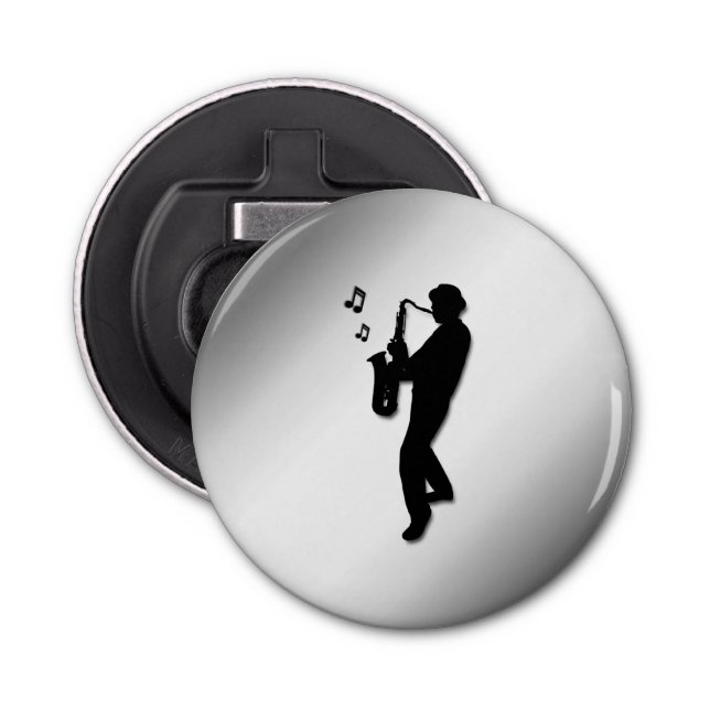 Saxophone Player Bottle Opener (Front)
