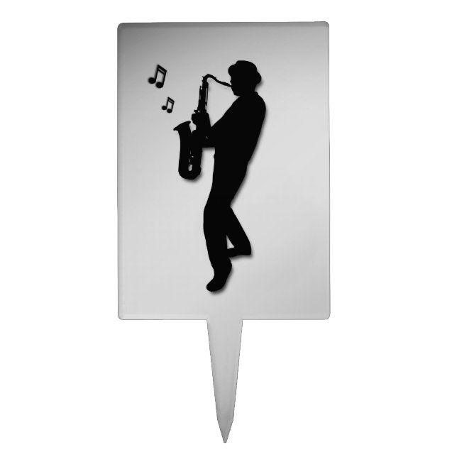 Saxophone Player Cake Topper (Front)