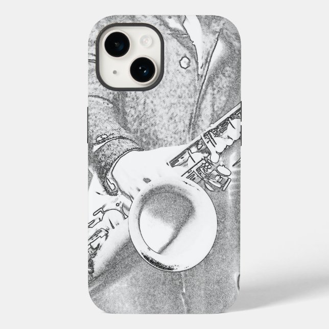 saxophone player Case-Mate iPhone case (Back)