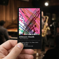 Saxophone Player - Cool Abstract Drawing - QR Code