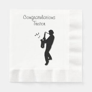 Saxophone Player Custom Congratulations Paper Napkins