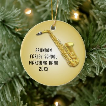 Saxophone Player Custom Photo Musicians Ornament by holiday_store at Zazzle