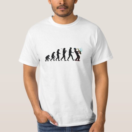 Saxophone Player Evolution T_Shirt