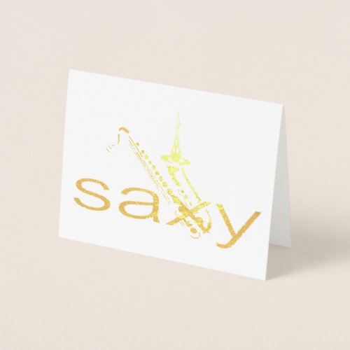 Saxophone Player Foil Card