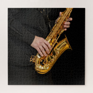 Saxophone Player Hands Jazz Jigsaw Puzzle 