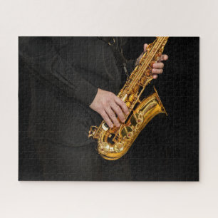 Saxophone Player Hands Puzzle Jazz Musician Gift