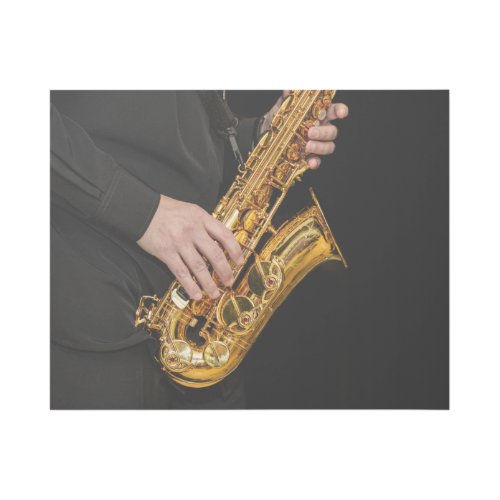 Saxophone Player hands Saxophonist playing jazz Gallery Wrap