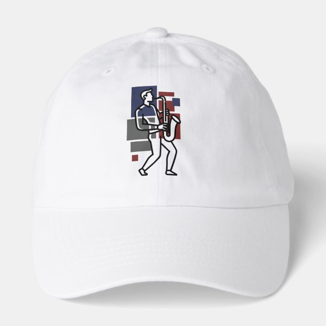 Saxophone Player Hat | Jazz Musician Gift Cap  (Front)