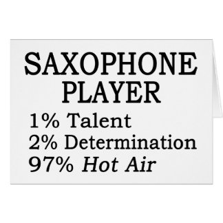 Saxophone Player Hot Air Cards