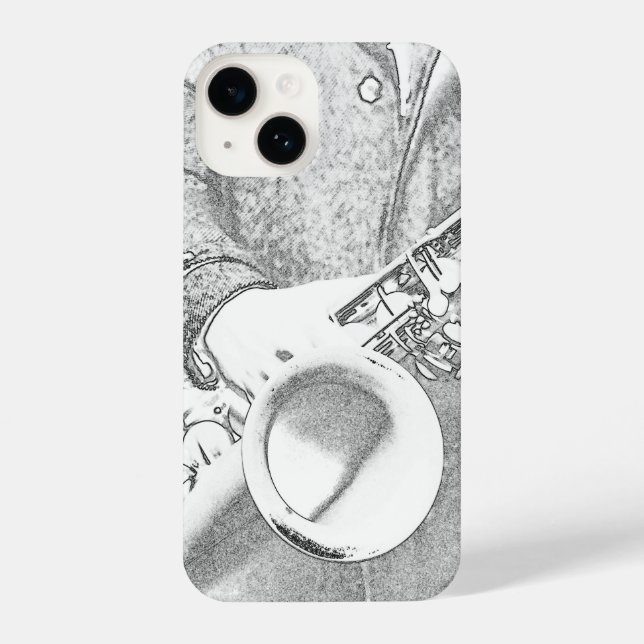 saxophone player iPhone case (Back)