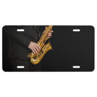 Saxophone Player Jazz License Plate – Music Lover 