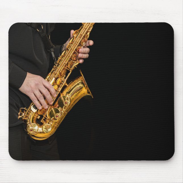 Saxophone Player Jazz Mouse Pad | Saxophonist  (Front)
