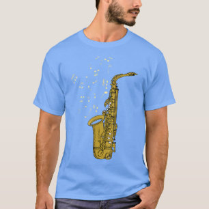 Saxophone Player Jazz Music Notes Saxophonist Saxo T-Shirt