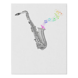 Saxophone Player Jazz Musician Sax Faux Canvas Print