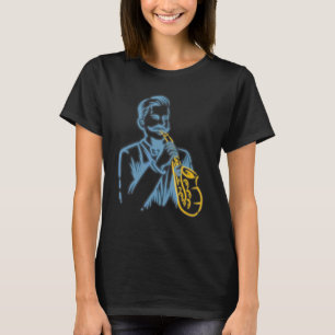 Saxophone Player Jazz Musician Saxophonist Saxopho T-Shirt