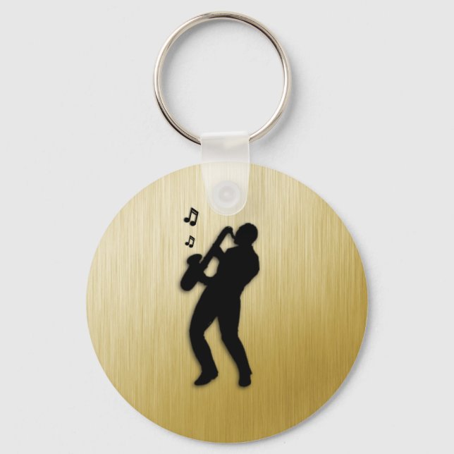 Saxophone Player Keychain (Front)