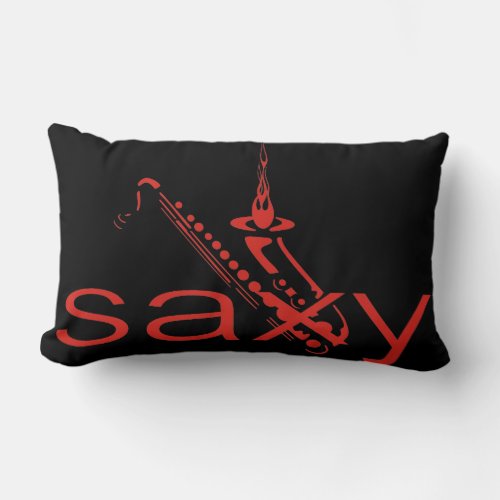 Saxophone Player Lumbar Pillow