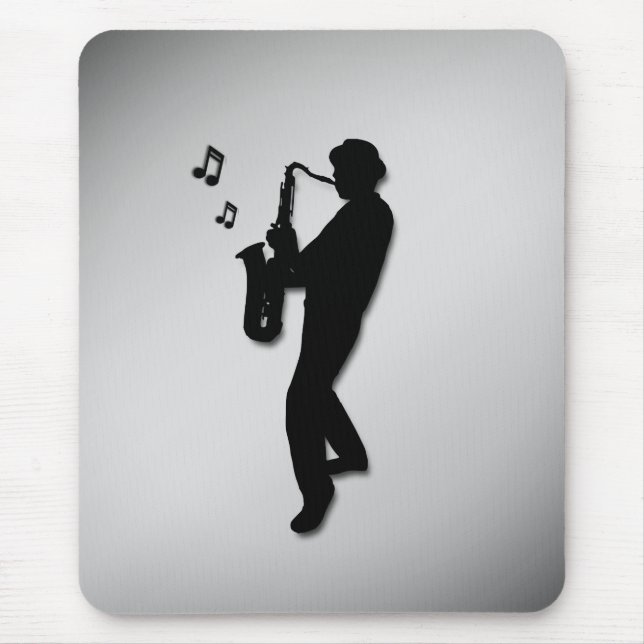 Saxophone Player Mouse Pad (Front)